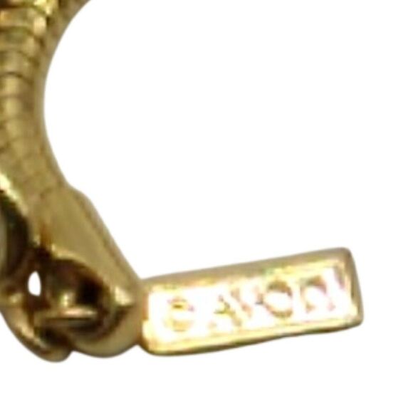 Vintage Avon 1976 Geometric Pendant Necklace Two Tone Gold Silver Signed - Picture 8 of 8